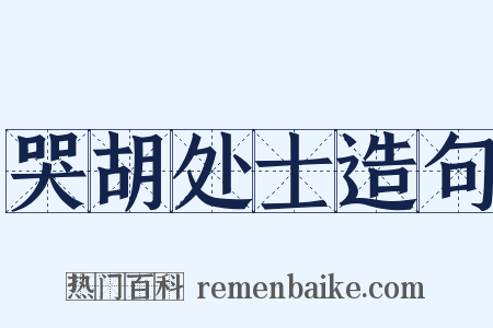 哭胡处士造句是什么意思的图片